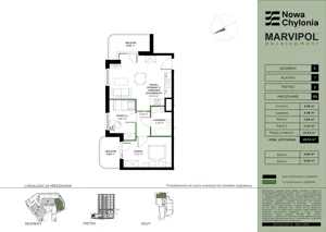 3 pokoje, apartament 49,52 m², piętro 2, oferta nr C/C-2-05, Nowa Chylonia, Gdynia, Chylonia, Chylonia, ul. Pucka 4