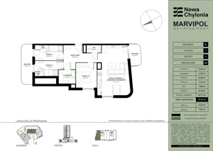4 pokoje, apartament 70,25 m², piętro 1, oferta nr B/B1-1-03, Nowa Chylonia, Gdynia, Chylonia, Chylonia, ul. Pucka 4