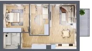 3 pokoje, mieszkanie 60,41 m², piętro 1, oferta nr 8B.M5, Willa Magnolia, Siechnice, ul. Magnoliowa