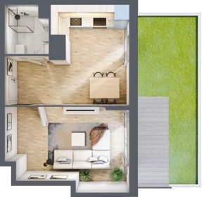 1 pokój, apartament inwestycyjny 33,98 m², parter, oferta nr 4, Stalowa 65 - przy stacji metra, Warszawa, Praga Północ, Nowa Praga, ul. Stalowa 65