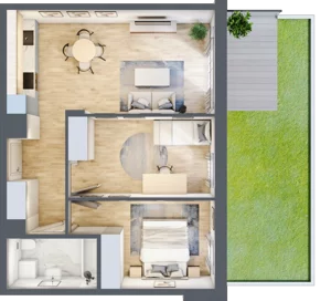 3 pokoje, mieszkanie 51,84 m², piętro 2, oferta nr E_21, 3 Ogrody, Zamienie, ul. Anyżkowa
