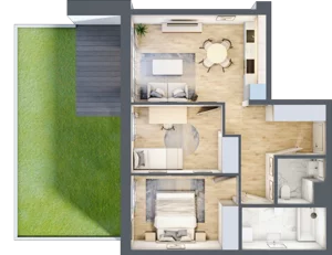 3 pokoje, mieszkanie 53,76 m², parter, oferta nr E_8, 3 Ogrody, Zamienie, ul. Anyżkowa