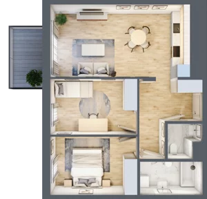 3 pokoje, mieszkanie 61,16 m², piętro 3, oferta nr E_32, 3 Ogrody, Zamienie, ul. Anyżkowa