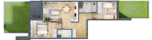 3 pokoje, mieszkanie 55,65 m², parter, oferta nr E_33, 3 Ogrody, Zamienie, ul. Anyżkowa