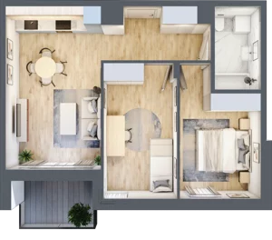 3 pokoje, mieszkanie 51,37 m², piętro 1, oferta nr E_37, 3 Ogrody, Zamienie, ul. Anyżkowa