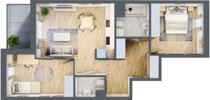 3 pokoje, mieszkanie 61,76 m², piętro 1, oferta nr E_52, 3 Ogrody, Zamienie, ul. Anyżkowa