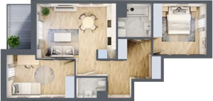 3 pokoje, mieszkanie 61,80 m², piętro 3, oferta nr E_60, 3 Ogrody, Zamienie, ul. Anyżkowa