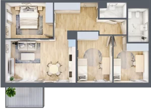 4 pokoje, mieszkanie 72,05 m², piętro 1, oferta nr E_65, 3 Ogrody, Zamienie, ul. Anyżkowa