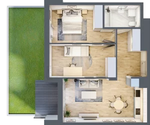 3 pokoje, mieszkanie 56,33 m², parter, oferta nr F_9, 3 Ogrody, Zamienie, ul. Anyżkowa