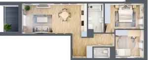 3 pokoje, mieszkanie 60,57 m², piętro 1, oferta nr G_9, 3 Ogrody, Zamienie, ul. Anyżkowa