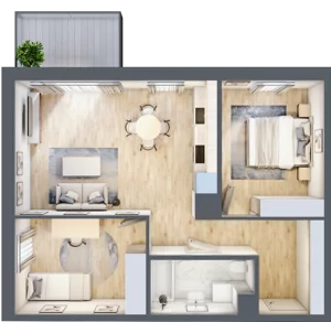 3 pokoje, mieszkanie 57,82 m², piętro 1, oferta nr G_27, 3 Ogrody, Zamienie, ul. Anyżkowa