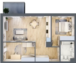 3 pokoje, mieszkanie 64,71 m², piętro 1, oferta nr G_28, 3 Ogrody, Zamienie, ul. Anyżkowa