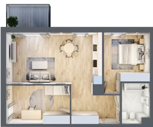 3 pokoje, mieszkanie 64,60 m², piętro 2, oferta nr G_33, 3 Ogrody, Zamienie, ul. Anyżkowa