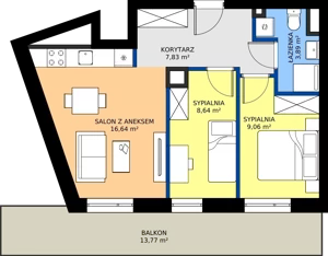 3 pokoje, mieszkanie 46,29 m², piętro 5, oferta nr POGO/A/6F, Pogonowskiego 73, Łódź, Polesie, Stare Polesie, ul. Pogonowskiego 73