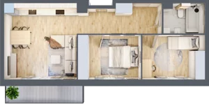 3 pokoje, mieszkanie 54,74 m², piętro 1, oferta nr RD1/E/12, Rędzińska, Wrocław, Maślice, ul. Rędzińska