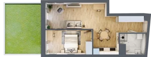 2 pokoje, apartament 45,00 m², parter, oferta nr 1.M.10, Żegiestowska, Wrocław, Gaj, Krzyki, ul. Żegiestowska 3