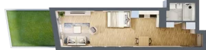 1 pokój, apartament 35,61 m², parter, oferta nr 1.M.15, Żegiestowska, Wrocław, Gaj, Krzyki, ul. Żegiestowska 3