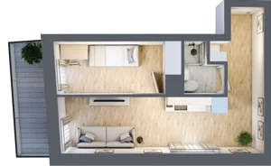 2 pokoje, apartament 31,94 m², piętro 1, oferta nr 2.B.11, Żegiestowska, Wrocław, Gaj, Krzyki, ul. Żegiestowska 3