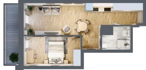 2 pokoje, apartament 40,27 m², piętro 1, oferta nr 2.M.27, Żegiestowska, Wrocław, Gaj, Krzyki, ul. Żegiestowska 3