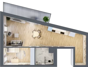 2 pokoje, apartament 54,89 m², piętro 1, oferta nr 2.M.32, Żegiestowska, Wrocław, Gaj, Krzyki, ul. Żegiestowska 3