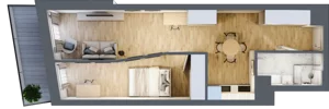 2 pokoje, apartament 44,12 m², piętro 2, oferta nr 3.M.25, Żegiestowska, Wrocław, Gaj, Krzyki, ul. Żegiestowska 3