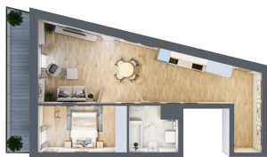 2 pokoje, apartament 55,01 m², piętro 2, oferta nr 3.M.35, Żegiestowska, Wrocław, Gaj, Krzyki, ul. Żegiestowska 3