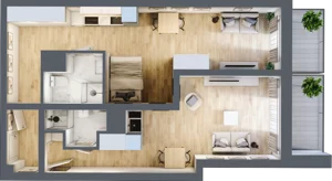 2 pokoje, apartament 63,94 m², piętro 3, oferta nr 4.M.13, Żegiestowska, Wrocław, Gaj, Krzyki, ul. Żegiestowska 3