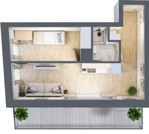 2 pokoje, apartament 31,65 m², piętro 4, oferta nr 5.B.11, Żegiestowska, Wrocław, Gaj, Krzyki, ul. Żegiestowska 3