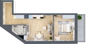 2 pokoje, apartament 44,89 m², piętro 4, oferta nr 5.M.03, Żegiestowska, Wrocław, Gaj, Krzyki, ul. Żegiestowska 3
