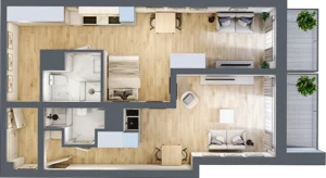 2 pokoje, apartament 63,96 m², piętro 4, oferta nr 5.M.13, Żegiestowska, Wrocław, Gaj, Krzyki, ul. Żegiestowska 3