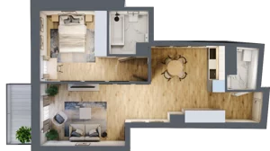 2 pokoje, apartament 51,30 m², piętro 5, oferta nr 6.M.20, Żegiestowska, Wrocław, Gaj, Krzyki, ul. Żegiestowska 3