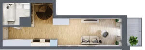 1 pokój, apartament 28,72 m², piętro 6, oferta nr 7.M.05, Żegiestowska, Wrocław, Gaj, Krzyki, ul. Żegiestowska 3