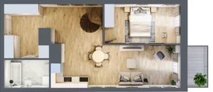 2 pokoje, apartament 48,56 m², piętro 6, oferta nr 7.M.07, Żegiestowska, Wrocław, Gaj, Krzyki, ul. Żegiestowska 3
