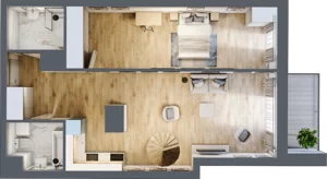 2 pokoje, apartament 64,83 m², piętro 6, oferta nr 7.M.09, Żegiestowska, Wrocław, Gaj, Krzyki, ul. Żegiestowska 3