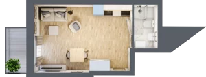 1 pokój, apartament 25,86 m², piętro 6, oferta nr 7.M.11, Żegiestowska, Wrocław, Gaj, Krzyki, ul. Żegiestowska 3