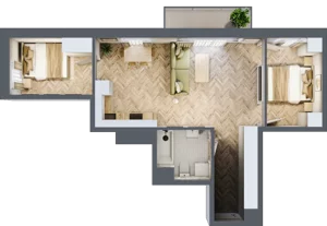 3 pokoje, mieszkanie 53,30 m², piętro 1, oferta nr D1.8, Trakt Lubelski Etap III, Warszawa, Wawer, Zbytki, ul. Trakt Lubelski 181C/181D