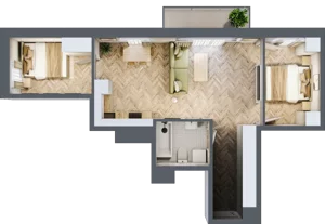 3 pokoje, mieszkanie 52,44 m², piętro 3, oferta nr D1.22, Trakt Lubelski Etap III, Warszawa, Wawer, Zbytki, ul. Trakt Lubelski 181C/181D