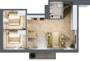 3 pokoje, mieszkanie 56,28 m², piętro 3, oferta nr D2.24, Trakt Lubelski Etap III, Warszawa, Wawer, Zbytki, ul. Trakt Lubelski 181C/181D