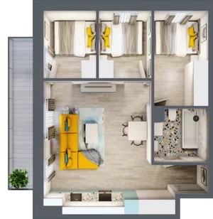 4 pokoje, mieszkanie 54,37 m², piętro 2, oferta nr 22, Gościniec 15, Warszawa, Wesoła, ul. Gościniec 15