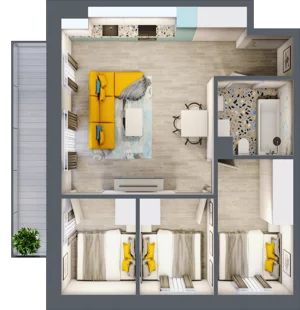 4 pokoje, mieszkanie 54,35 m², piętro 1, oferta nr 5, Gościniec 15, Warszawa, Wesoła, ul. Gościniec 15