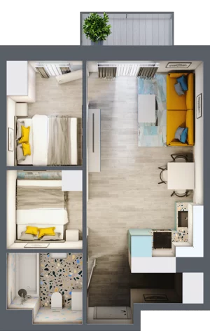 3 pokoje, mieszkanie 40,30 m², piętro 1, oferta nr 12, Gościniec 15, Warszawa, Wesoła, ul. Gościniec 15