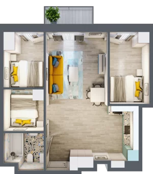 4 pokoje, mieszkanie 55,51 m², piętro 2, oferta nr 26, Gościniec 15, Warszawa, Wesoła, ul. Gościniec 15