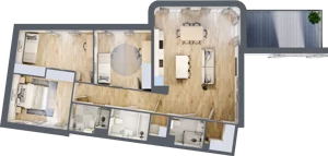 4 pokoje, apartament 101,70 m², piętro 1, oferta nr M4, Art Deco Mokotów, Warszawa, Mokotów, Stegny, ul. Białej Koniczyny