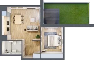 2 pokoje, apartament 43,86 m², piętro 1, oferta nr M19, Art Deco Mokotów, Warszawa, Mokotów, Stegny, ul. Białej Koniczyny