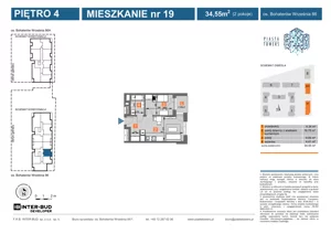 2 pokoje, mieszkanie 34,55 m², piętro 4, oferta nr 86.19, Piasta Towers 86/86A, Kraków, Mistrzejowice, os. Bohaterów Września