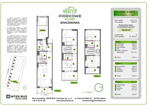 Dom 142,34 m², oferta nr 23B-1, Parkowe Kliny, Kraków, Dębniki, Kobierzyn, ul. Spacerowa