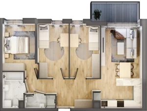 4 pokoje, mieszkanie 68,34 m², piętro 3, oferta nr M14, Legnicka Ursus, Warszawa, Ursus, Skorosze, ul. Legnicka