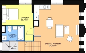 2 pokoje, apartament 52,84 m², piętro 4, oferta nr AA.30, Strefa Progress, Łódź, Śródmieście, Śródmieście-Wschód, al. Kościuszki 132 / ul. Piotrkowska 217
