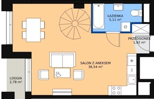 2 pokoje, apartament 82,15 m², piętro 13, oferta nr AA.86, Strefa Progress, Łódź, Śródmieście, Śródmieście-Wschód, al. Kościuszki 132 / ul. Piotrkowska 217