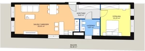 2 pokoje, apartament 55,04 m², piętro 5, oferta nr D.06.07, NOW, Łódź, Widzew, Stary Widzew, ul. Dowborczyków 18